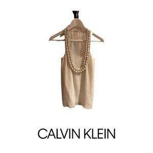 Calvin Klein White Dress Shirt Necklace  built in S